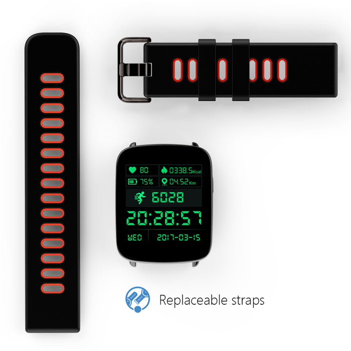IP68 WaterProof Smart Watch With Fitness Tracker Mode For IOS &  Android